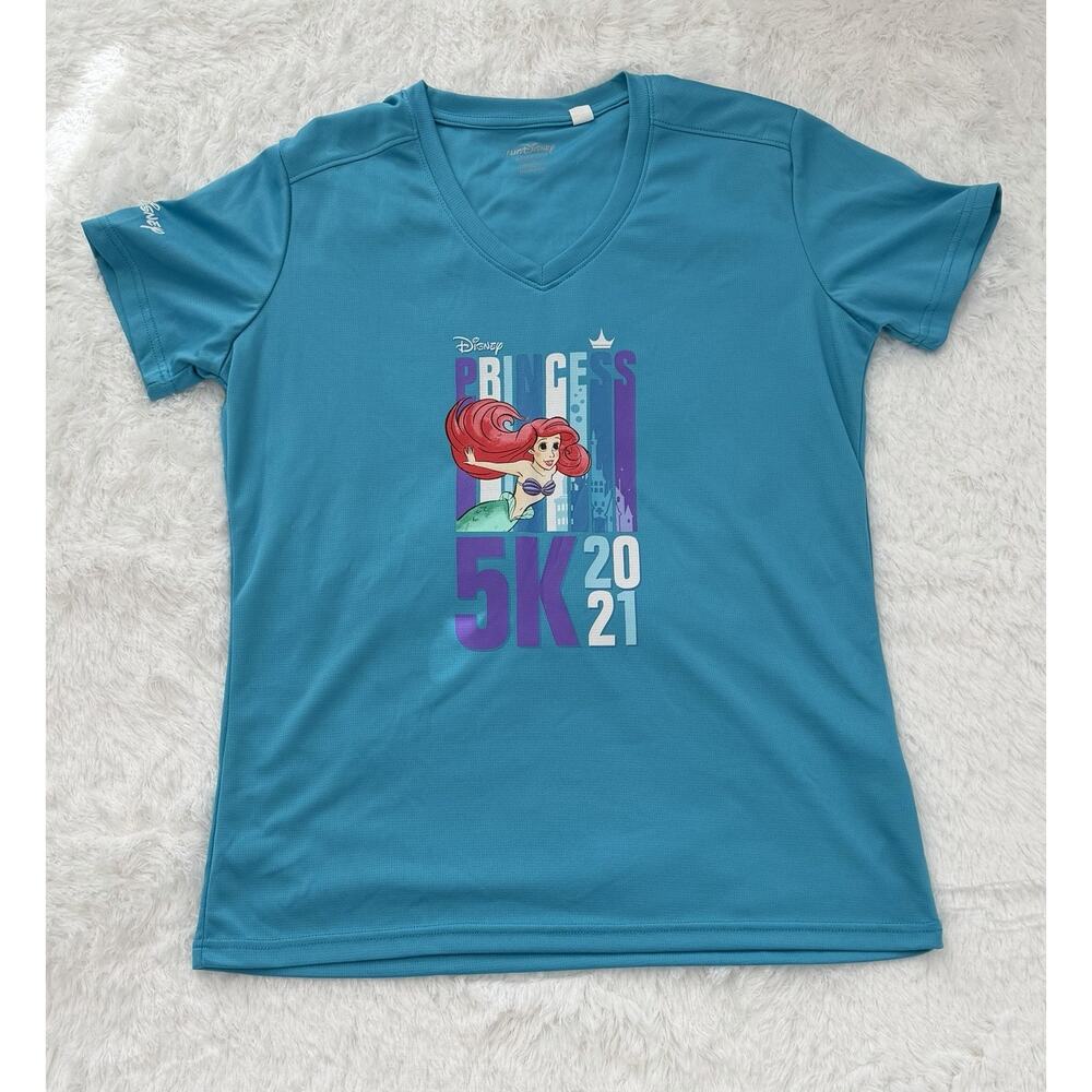 2021 RunDisney Princess Marathon Race Weekend Little Mermaid Shirt 5K Size M